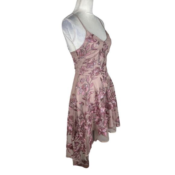 Twosisters the Label Saskia Floral Embroidery Dress Rose High Low Size 2 - Picture 5 of 10